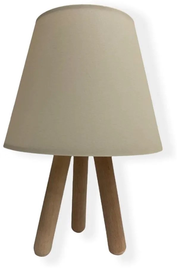 Asztali lámpa WOOD 1xE27/60W/230V bézs