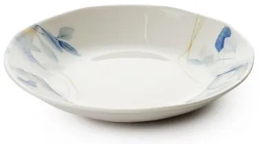 24 darabos porcelán étkészlet, fehér/kék