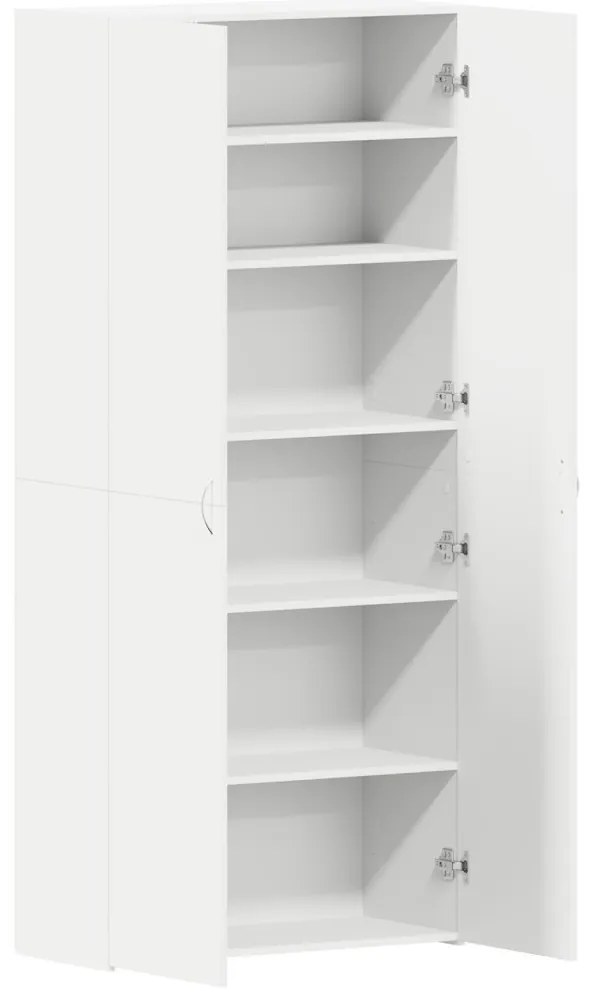 Fehér Cipőszekrény 80x35.5x180 cm Megmunkált fa