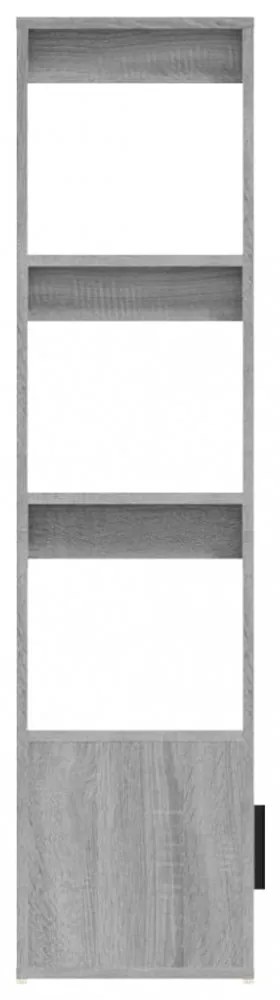 szürke sonoma színű szerelt fa tálalószekrény 80x30x119,5 cm