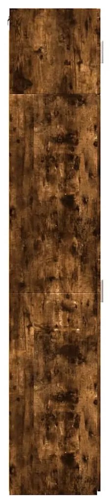 füstös tölgy szerelt fa vékony tárolószekrény 50x42,5x225 cm