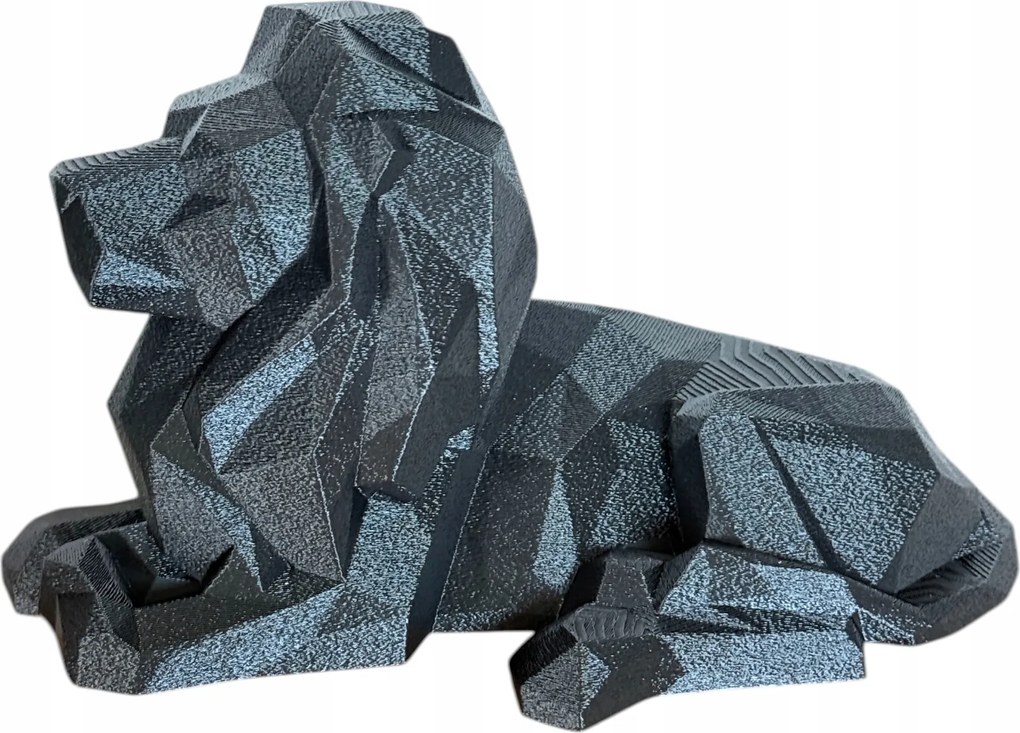 Nagy Oroszlán Low Poly, figura, dekoráció, modern stílusú dekoráció, ajándék