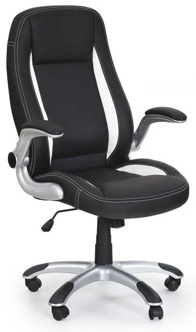 Saturn irodai fotel, fekete / fehér