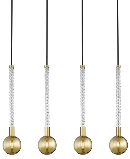 Zuma Line P0583-04A-2GHF - Csillár zsinóron MIDA 4xG9/6W/230V réz