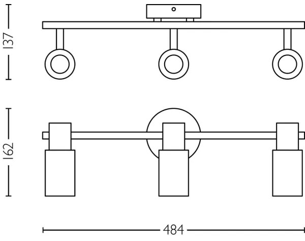 Philips - Spotlámpa PALMS 3xE14/25W/230V