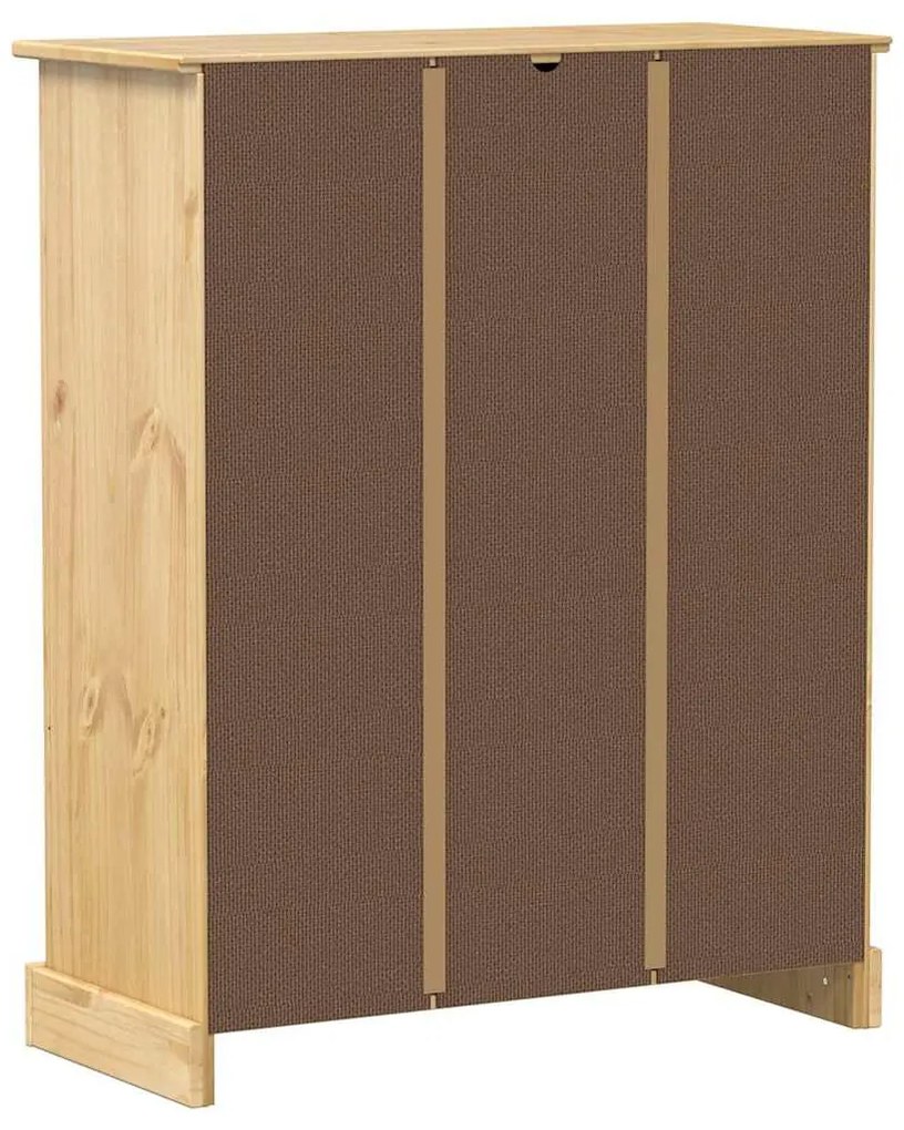 vidaXL Corona tömör fenyőfa cipőszekrény 86 x 38,5 x 108 cm