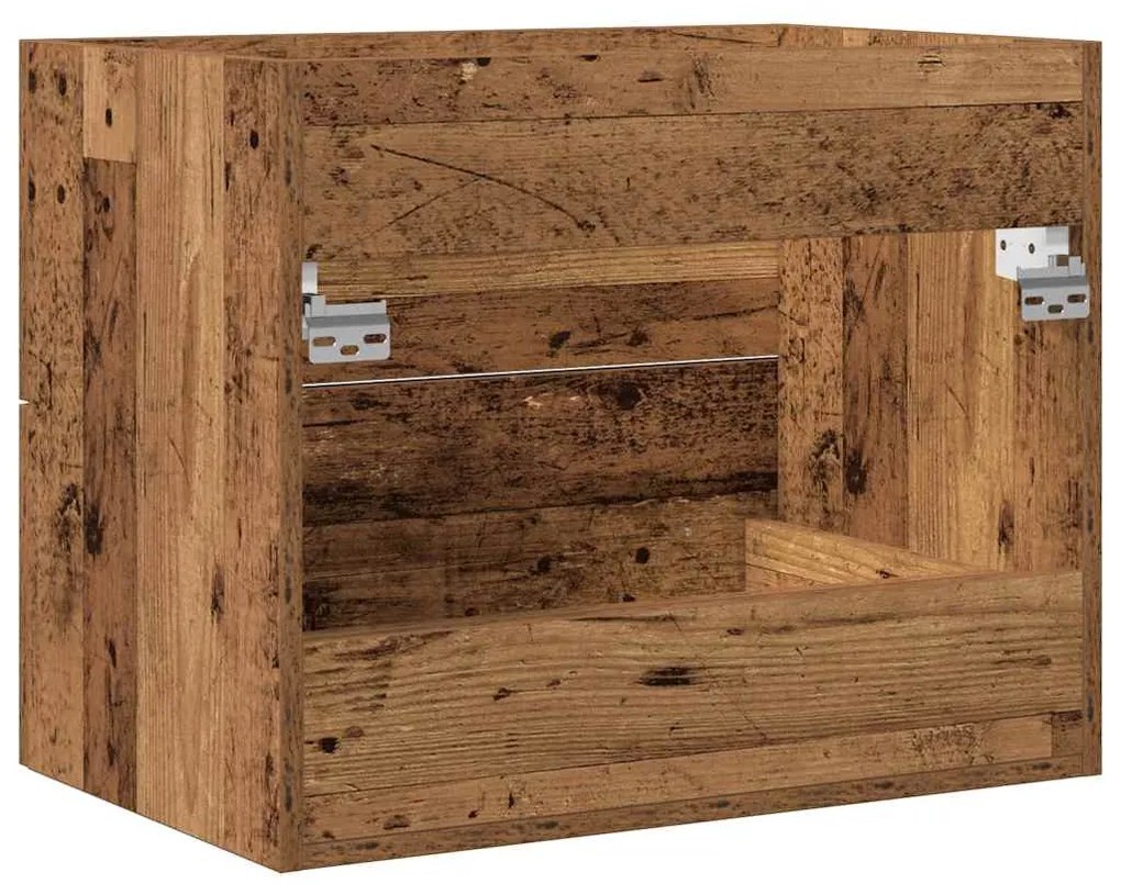 antik fa szerelt fa mosdószekrény 60x38,5x48 cm
