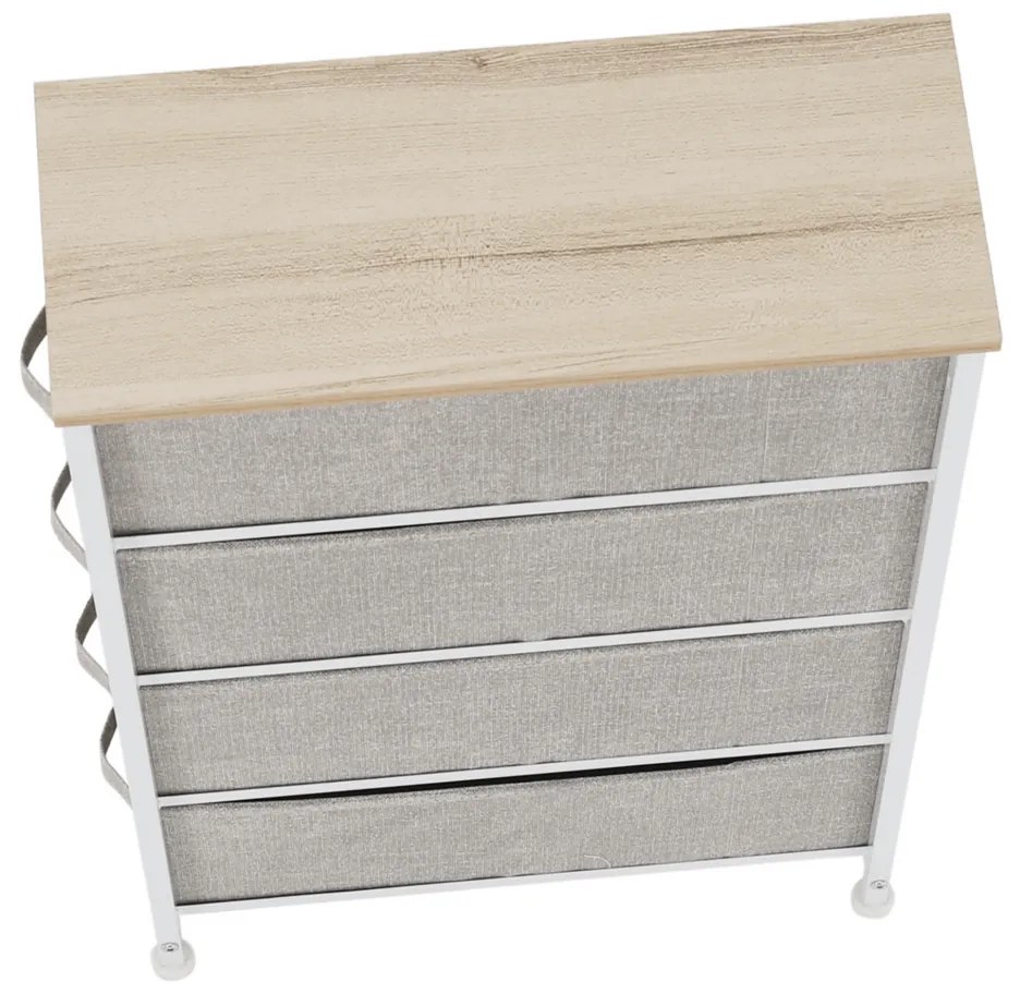 OFELIA szekrény szövet fiókokkal, fehér