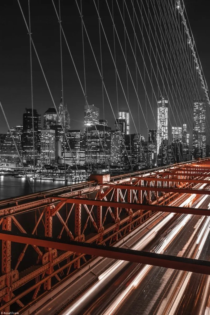 Poszter 20x30cm Brooklyn híd este 2, Assaf Frank