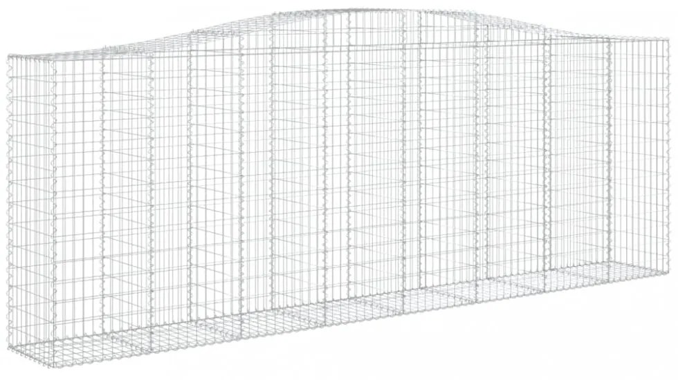 vidaXL 5 db íves horganyzott vas gabion kosár 400x50x140/160 cm