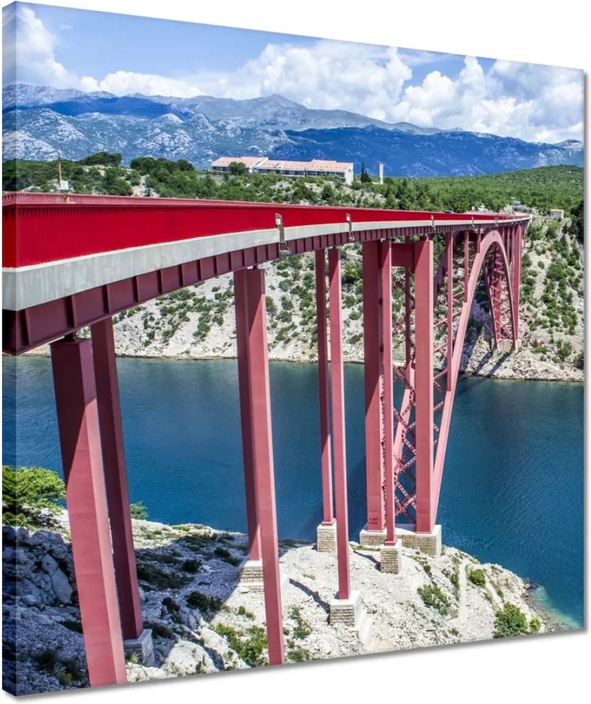 Vászonkép 40x40 Horvátország Maslenica híd