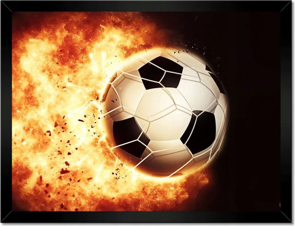 Poszterek keretben 40x30 Labda a tűzben Lángok