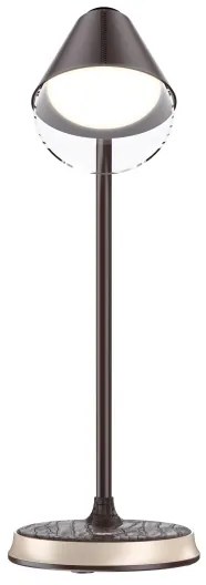 Immax 08971L - FINCH LED asztali lámpa, 9W, 12cm, 230V, barna/arany