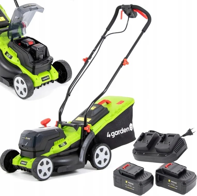 Akkumulátoros fűnyíró 2x20v töltővel 34 cm