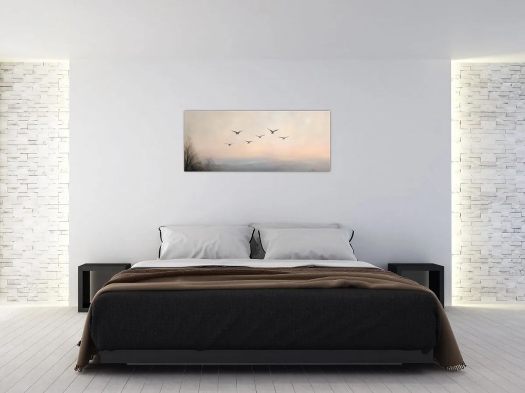 Kép - Madárcsapat (120x50 cm)