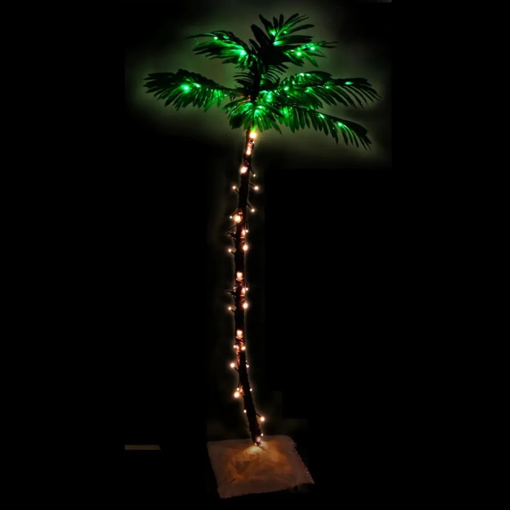LED-es pálmafa 88 meleg fehér LED-del 150 cm
