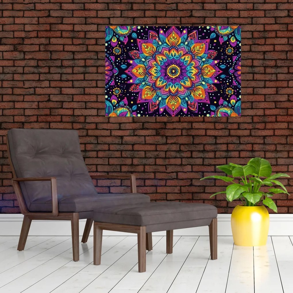 Kép - Kaleidoszkópos mandala (90x60 cm)