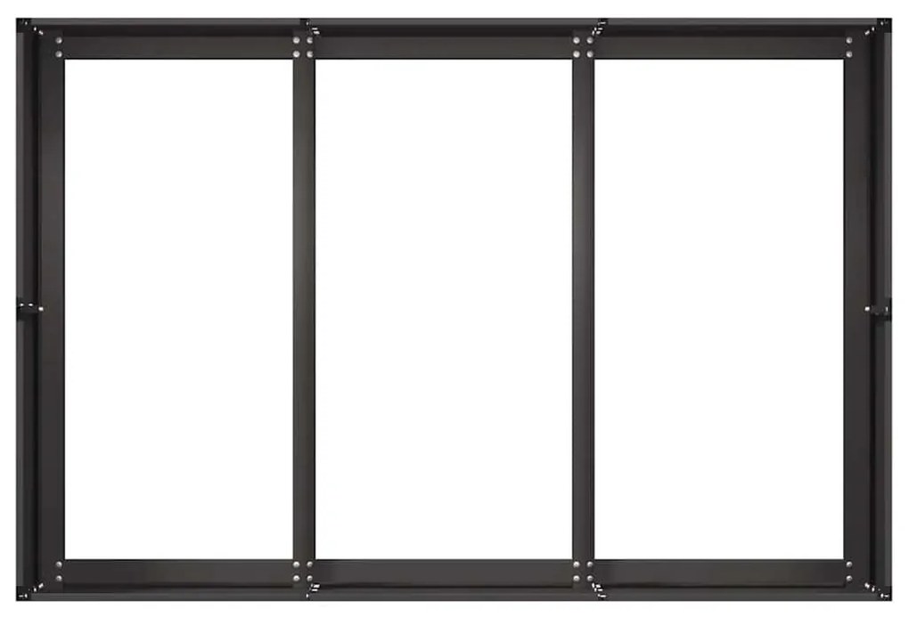 vidaXL ültetőtartó fekete 120x80x40 cm acél