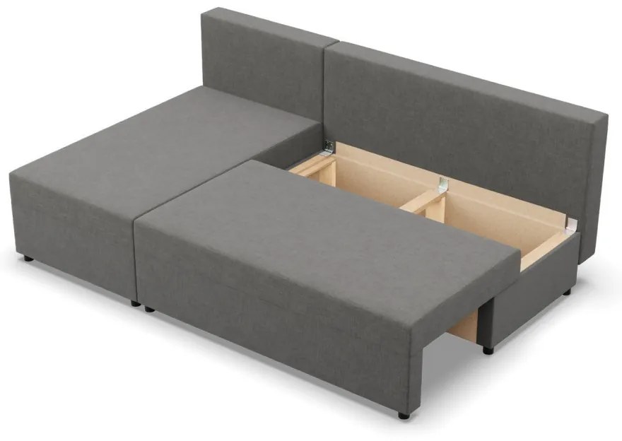 Nobu sarokkanapé, fonott, univerzális oldal, fekete