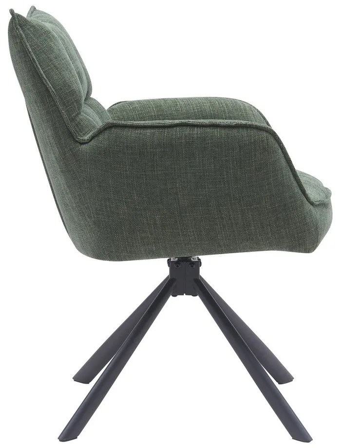 Zöld kárpitozott étkezőfotel szett 2 db-os Marilla – Unique Furniture