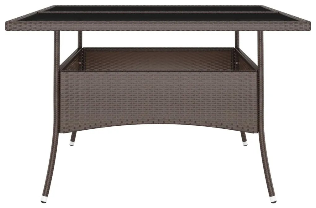 9 részes barna polyrattan kerti étkezőgarnitúra