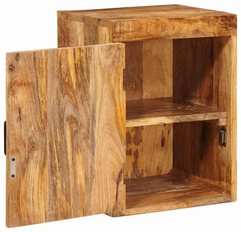 Éjjeli asztal 2 pcs Barna 35 x 33 x 48 cm Tömör Mangófát