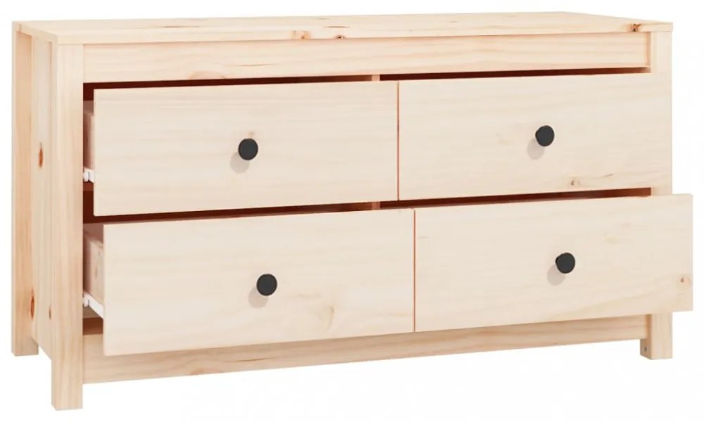 tömör fenyőfa kisszekrény 100x40x54 cm