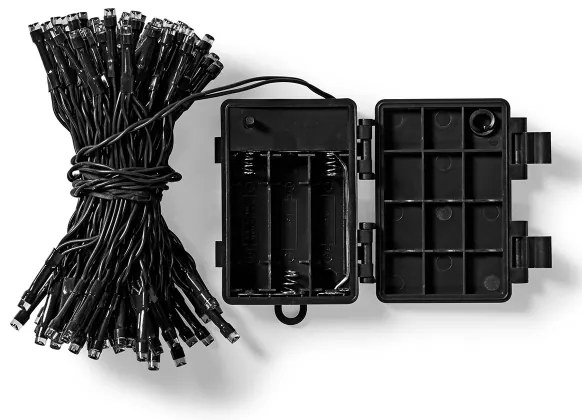 Nedis CLBO192 - LED Karácsonyi lánc 192xLED/7 funkciós/3xAA 14,9m IP44 meleg fehér