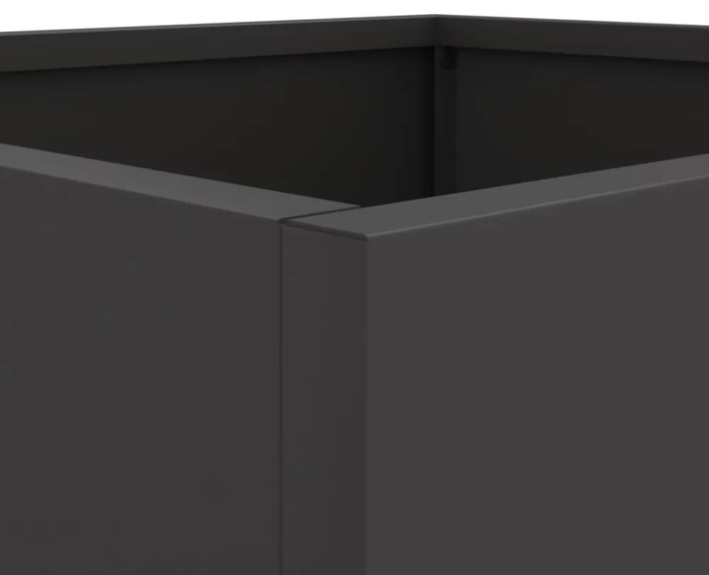 2 db fekete acél növénytartó 32 x 30 x 29 cm