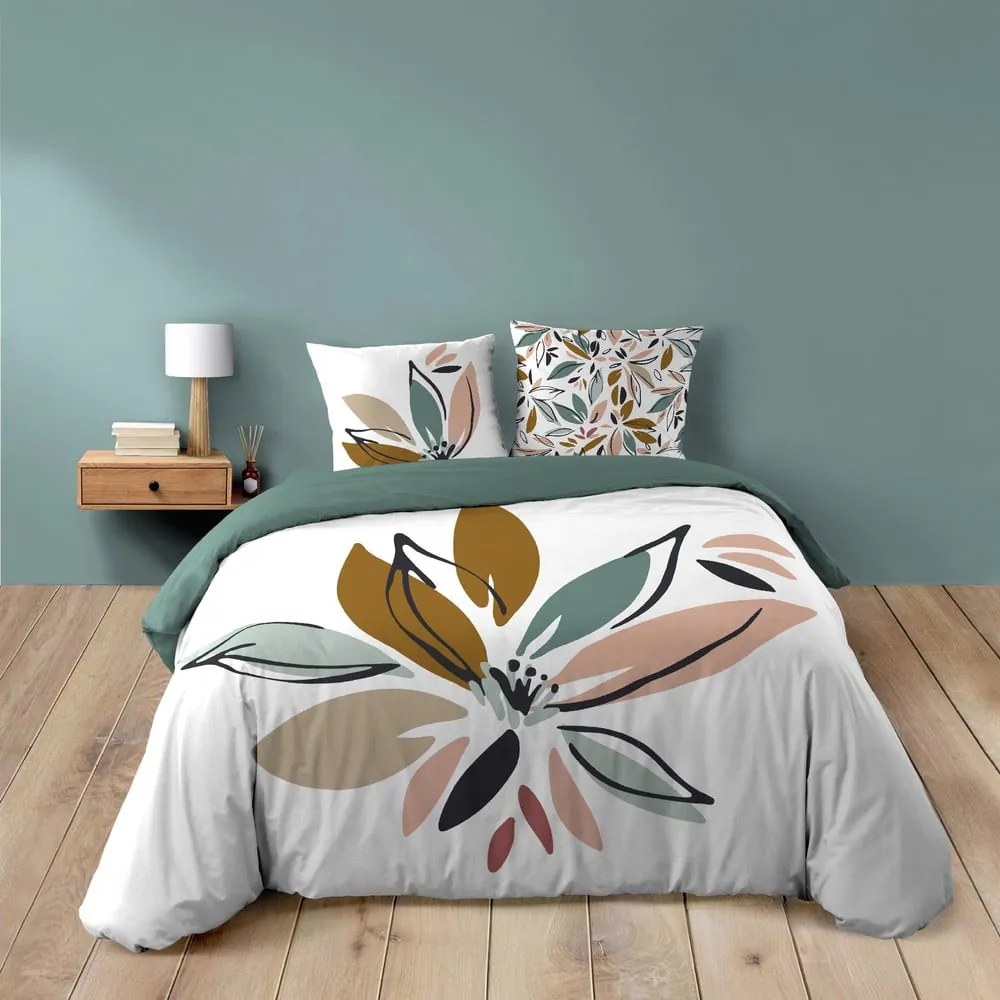 Fehér kétszemélyes-hosszabbított pamut ágyneműhuzat 240x220 cm Octavia – douceur d'intérieur