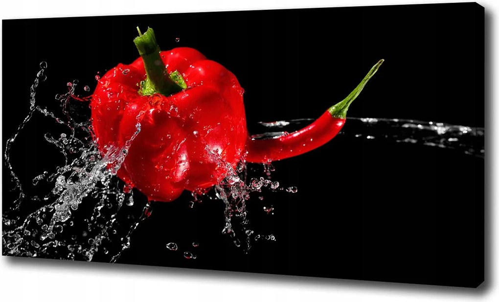 Vászonkép Piros paprikák 100x70 cm