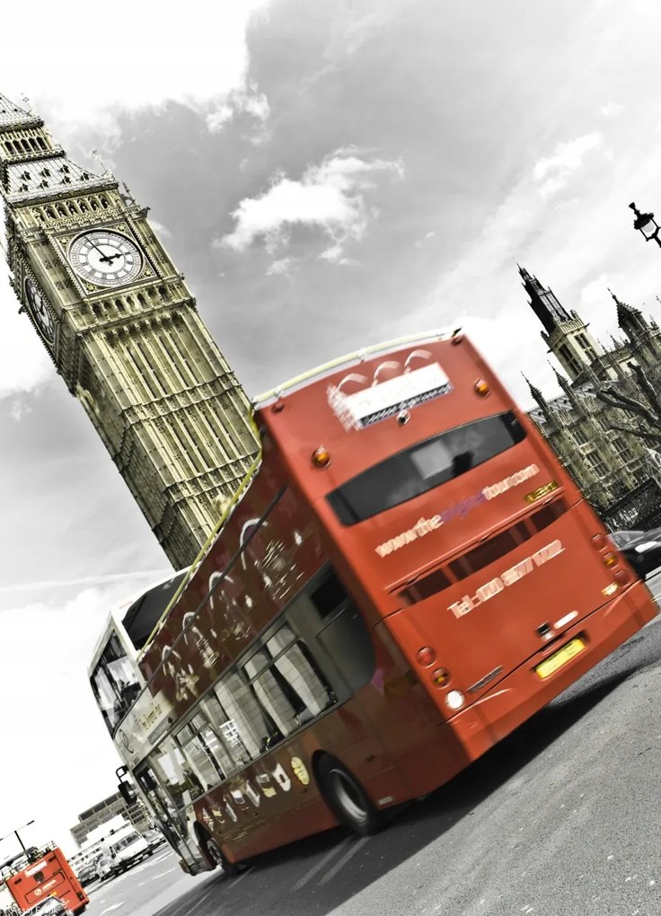 Poszter 20,5x28,4cm Big Ben London Bus, Assaf Frank