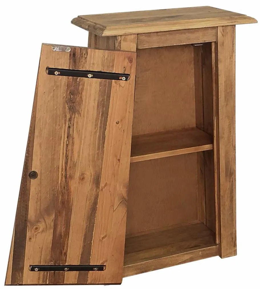 Tömör újrahasznosított fenyőfa faliszekrény 42 x 23 x 70 cm