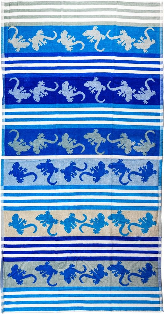CRAZY GEKKO Strandtörölköző kék 165x90cm