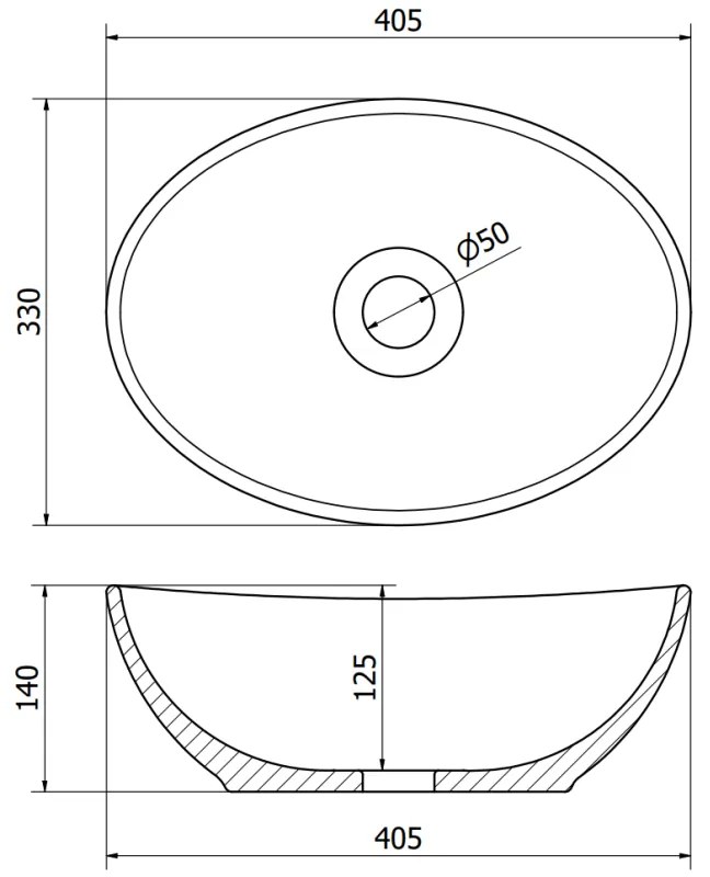 Mexen Elza, kerámia munkalap mosogató 405 x 330 mm, fehér-arany strukturált minta, 21014017