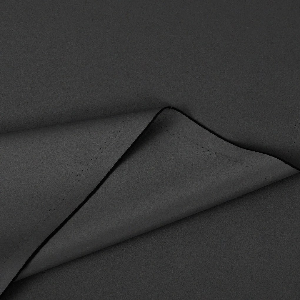 Goldea sötétítő függöny szövet blackout szatén fényű - sötétszürke 320 cm