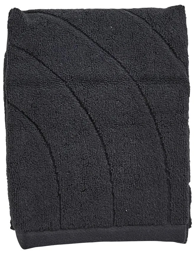 Fekete frottír pamut törölköző 50x70 cm Time – Zone