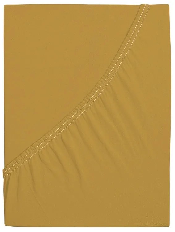 4Home Ideál jersey lepedő mustár, 100 x 200 cm, 100 x 200 cm