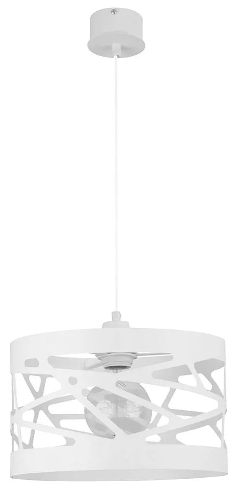 Csillár zsinóron MODUL FREZ 1xE27/60W/230V á. 30 cm fehér