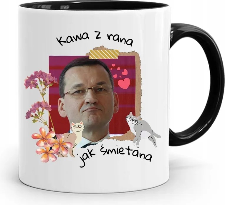 Bögre Fekete Politikusok Miniszterelnök Mateusz Morawiecki