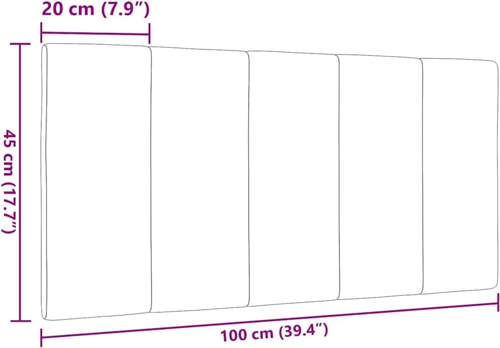fekete szövet fejtámla párna Hanko 100 cm