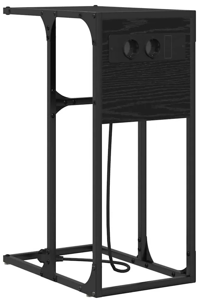 Éjjeli asztal Musta tammi 41.5 x 26 x 60.5 cm Faanyag