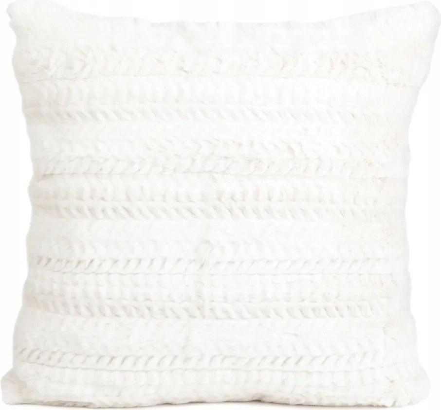 Maril párnahuzat ekrü műszőrmével 45x45 cm Homla