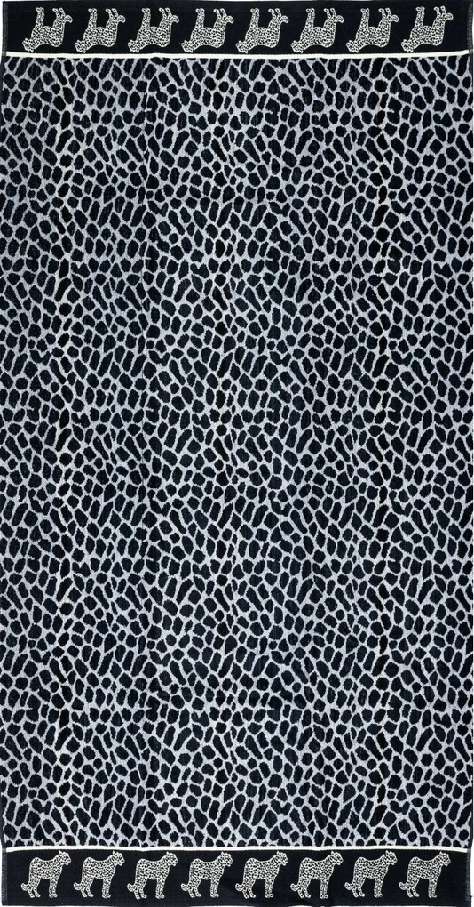 AFRIKA Strandtörölköző szürke leopárd 165x90cm
