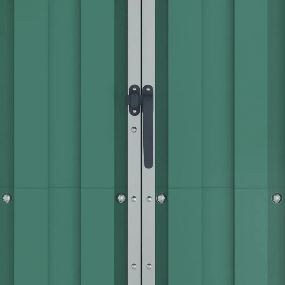 zöld horganyzott acél kerti fészer 116x45x175 cm
