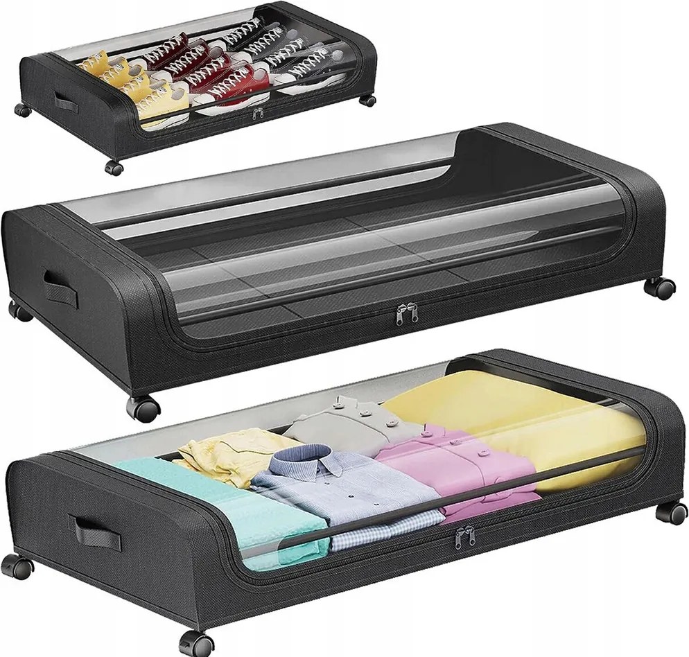 Ágy Alatti Rendszerező 78,5X44CM Ágynemű Tárolására Cipzárral 2 Db