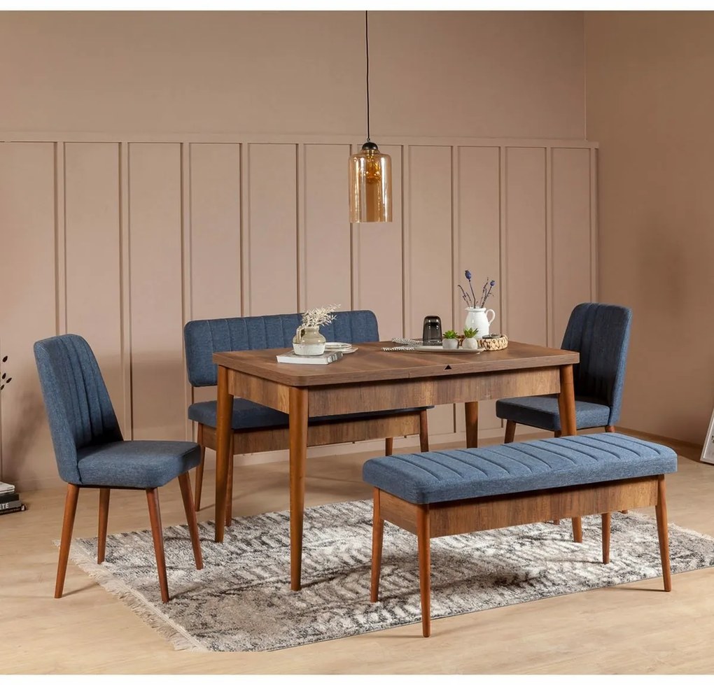 Vina Dark Blue and Walnut pad