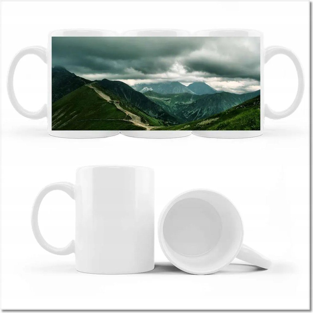 Bögre fényképpel Tátra Lengyel hegyek Kilátás