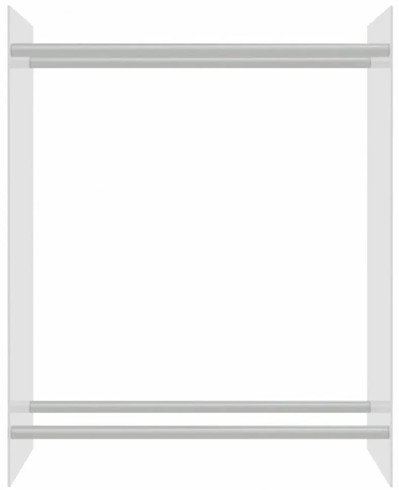 átlátszó edzett üveg tűzifatároló 80 x 35 x 100 cm