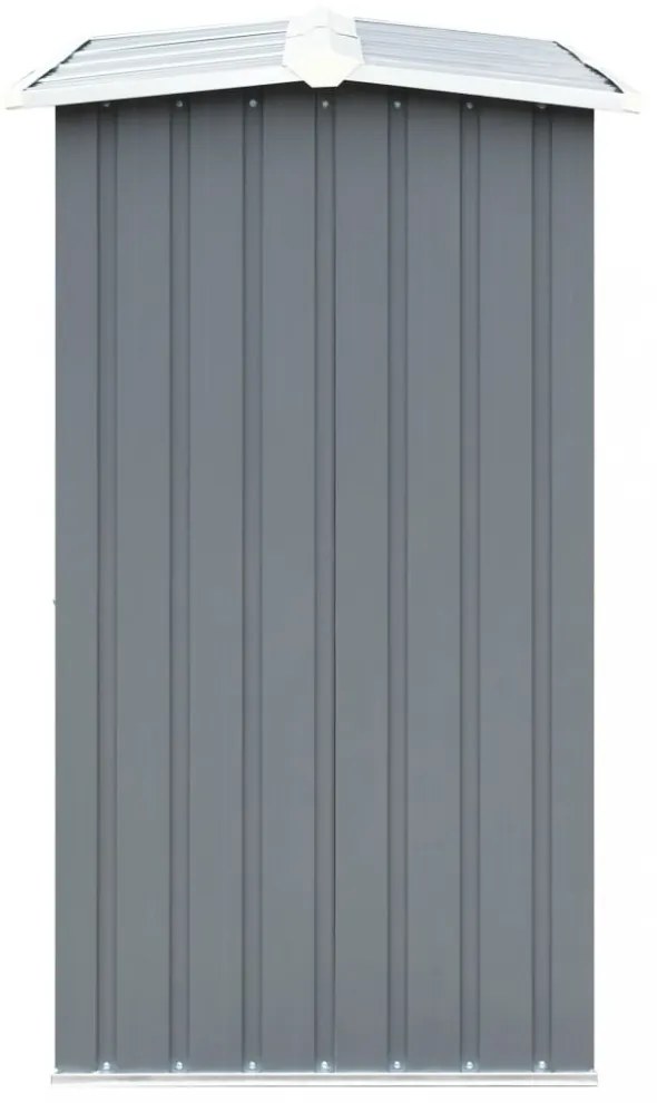 szürke horganyzott acél kerti tűzifatároló 330 x 92 x 153 cm